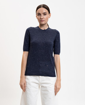 Gabriela Hearst Синій топ Frank з кашеміру і шовку 3269833A118