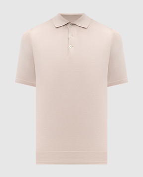 Brunello Cucinelli Поло бежевого кольору M29800125