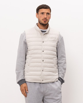 Brunello Cucinelli Пуховий жилет сірого кольору MV4081711