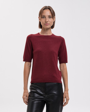 Allude Бордовый топ с шерстью с люрексом 26564100