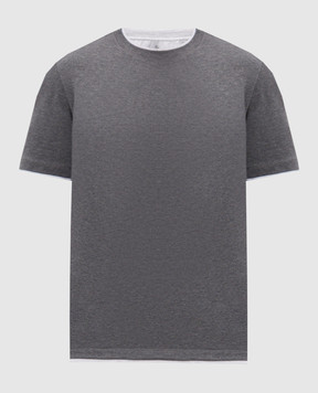 Brunello Cucinelli Футболка сірого кольору M0B137427