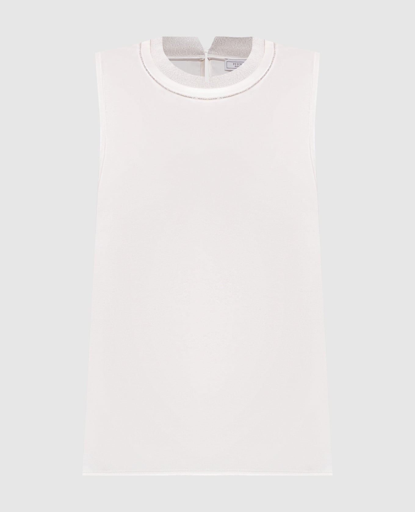 Белый топ из шелка