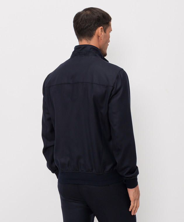 Enrico Mandelli Синяя куртка из кашемира 3T501B5607 изображение 4