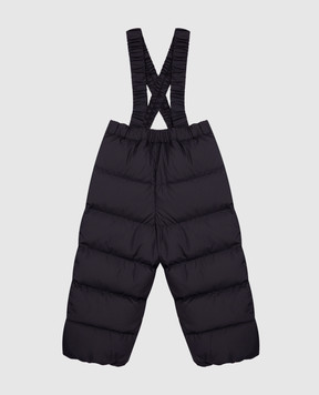 Moncler ENFANT Дитячі сині пухові штани з нашивкою L29512A00001597YW