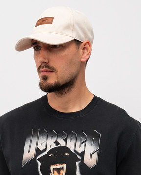 Versace Бежевая кепка с нашивкой логотипа 10201881A15140
