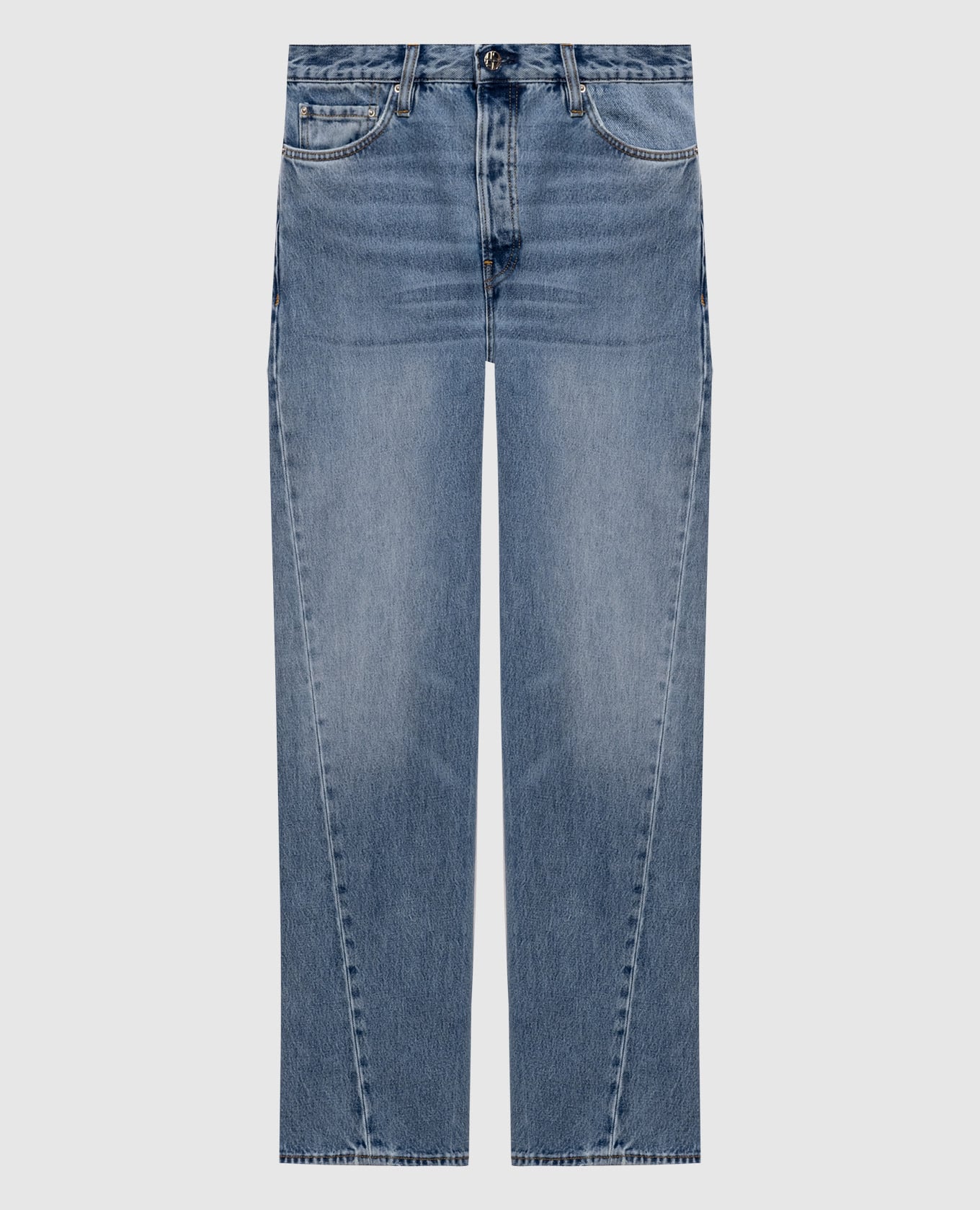 Голубые джинсы с патчем логотипа