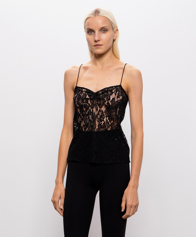 Jacob Lee Черный топ из кружева WT0158AW26B изображение 3