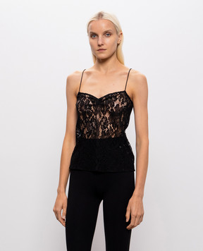Jacob Lee Черный топ из кружева WT0158AW26B