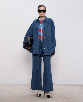 Valentino Синяя джинсовая рубашка 8B3DB03K9YA