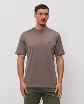 Castangia dal 1850 Коричнева футболка з монограмою TSDM18F25