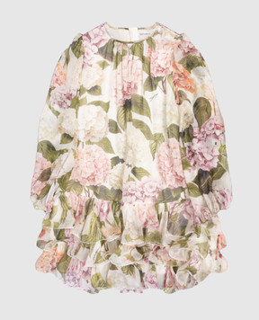 Dolce&Gabbana Дитяча сукня із шовку в принт L54DO7IS10B