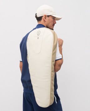 Brunello Cucinelli Бежевий шкіряний чохол для тенісної ракетки MBZIUBBT08