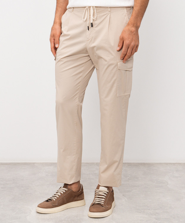 Peserico Бежевые штаны-карго R54775T23D07945 изображение 3