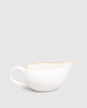 Geminiano Cozzi 1765 Біла порцелянова соусниця Striche Arancio e Oro LGCMI3639053