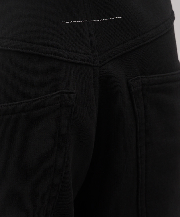 Maison Margiela MM6 Чорні штани з вишивкою логотипа SH0KA0077M25025 зображення 5