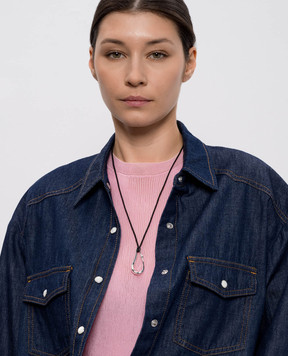 Jenny Bird Чорне намисто-шнурок Egret Rope JB1365HPSW