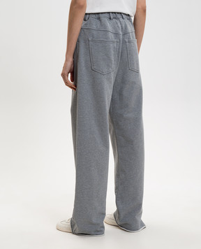 Maison Margiela MM6 Сірі меланжеві штани S52KA0548S25337