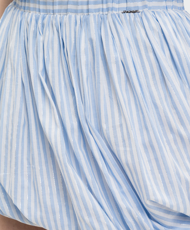 Twinset Блакитна спідниця в смужку з драпіруванням 261TE2082 зображення 5
