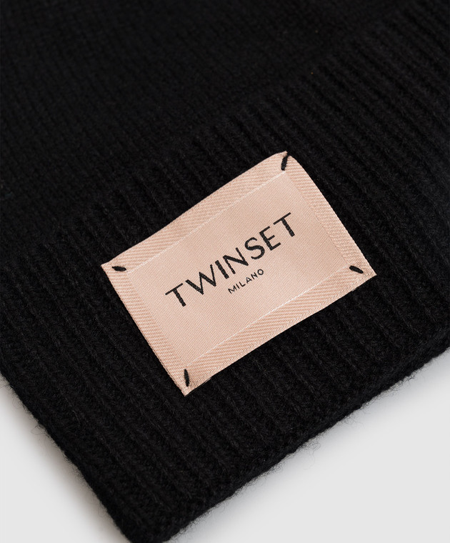 Twinset Чорна шапка з вовною 262TO5581 зображення 4