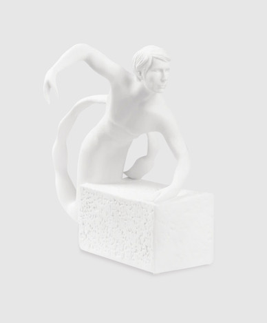 Декоративная белая фарфоровая статуэтка Zodiac Scorpio man