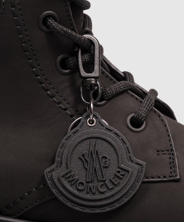 Moncler Чорні черевики Peak City з нубуку L209A4F00070M6882 зображення 5