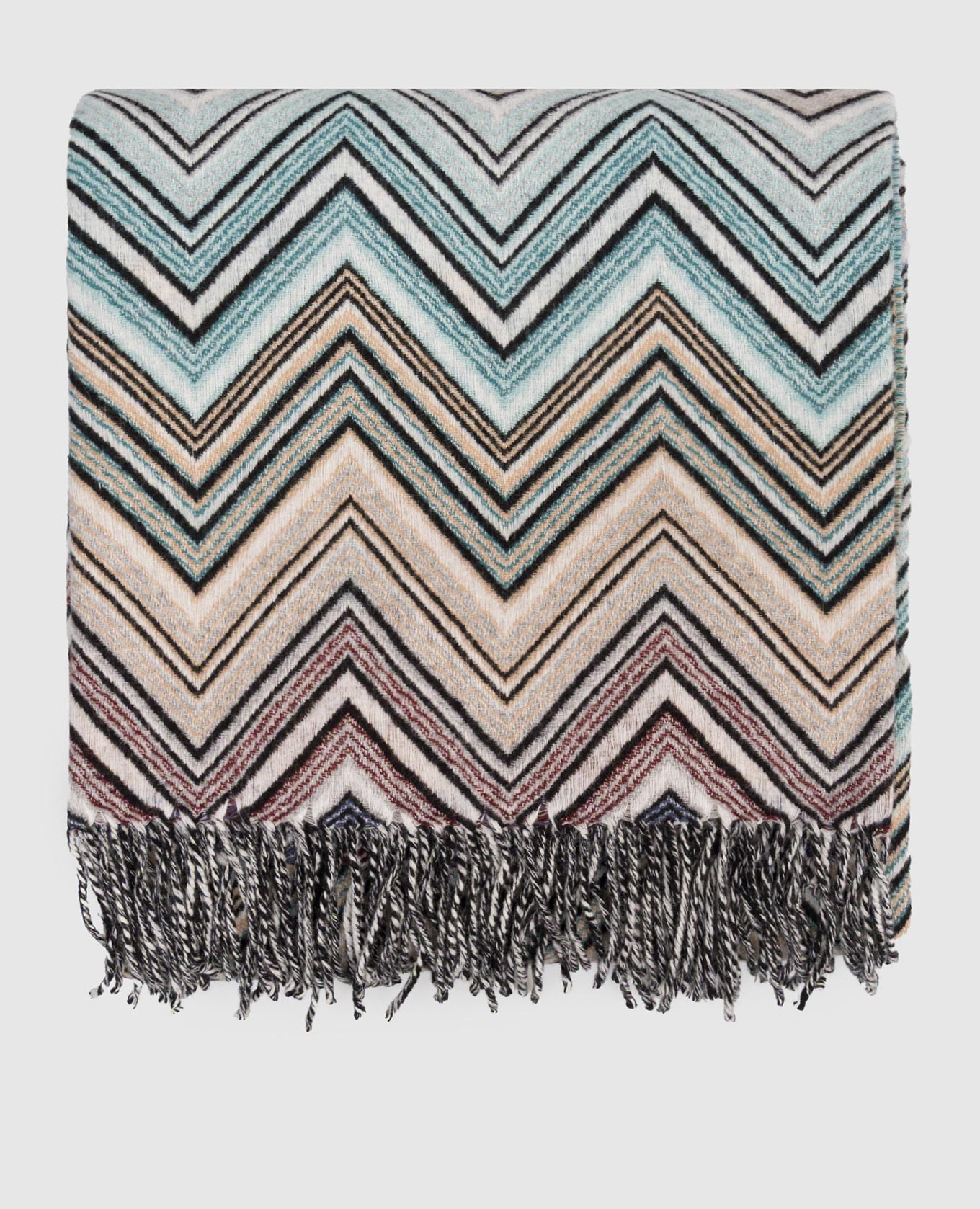 

Плед Perseo из шерсти и кашемира в узор, Разноцветный, Пледы