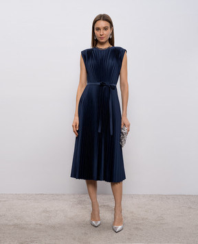 JOSEPH Синее платье-плиссе Volta JF009603