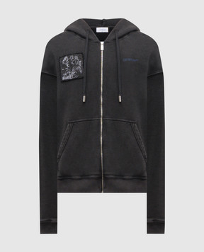 Off-White Сіра спортивна куртка Faded Painting 44MBE015F5F004