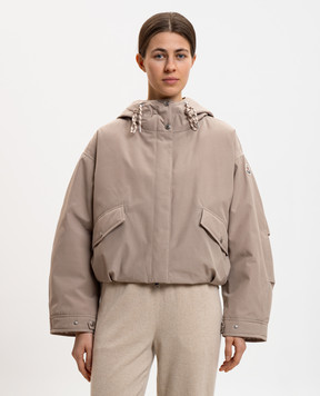 Moncler Куртка кольору хакі з нашивкою логотипа L10931A000185994N