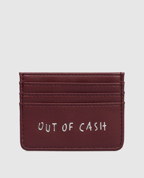 Max & Co Бордовый картхолдер с надписью MCLBACIO