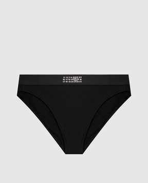 Maison Margiela MM6 Черные трусики слепые с узором эмблемы MKL840060