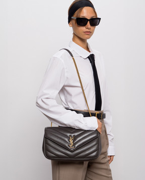 Saint Laurent Сіра шкіряна сумка LOULOU 801439AAEAX