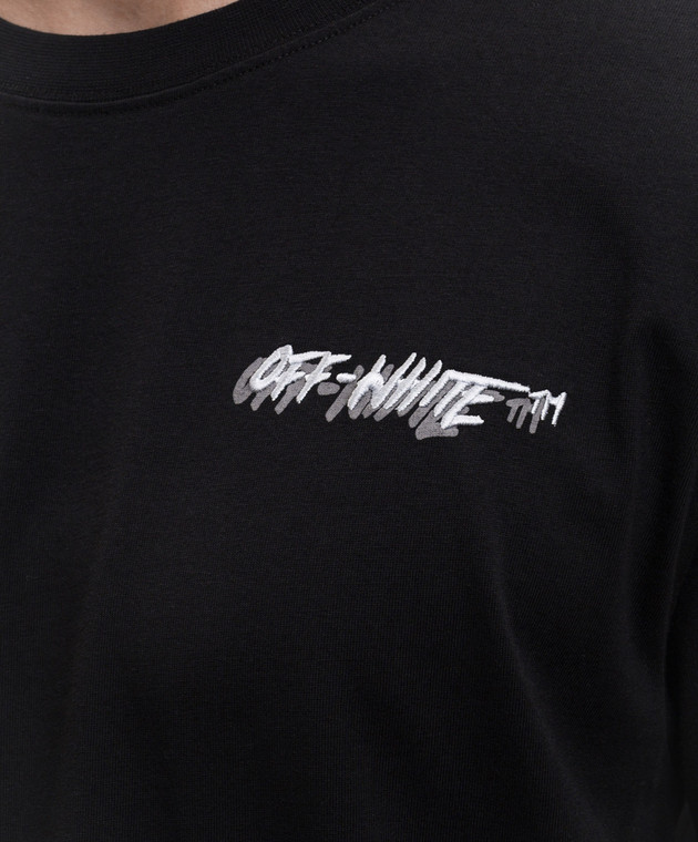 Off-White Чорна футболка 44MAA027S26J009 зображення 5