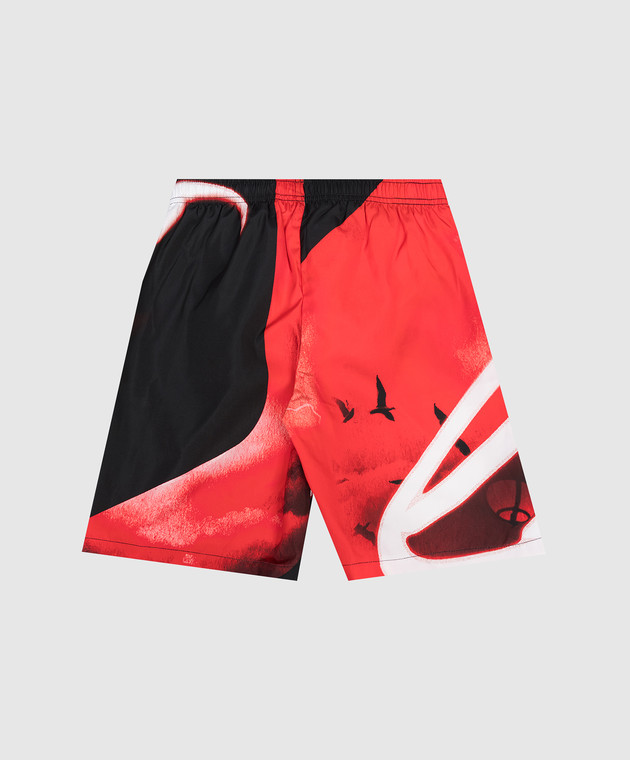 Diesel Дитячі червоні шорти для плавання Miond в принт J02702KXBTC зображення 2