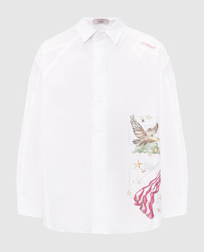 Off-White Белая рубашка с принтом Dream 44MGE04XZ26F005