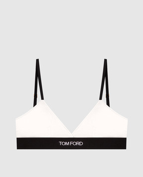 Tom Ford Бралет білого кольору з візерунком логотипа BRJ009JEX011