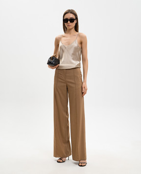 Marco Pescarolo Бежевая майка из шелка TPARTD5389