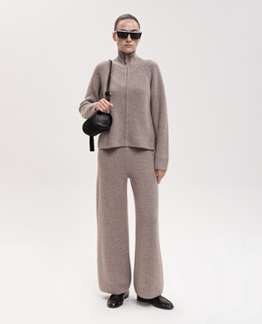 Allude Бежевые брюки из шерсти и кашемира 26517035