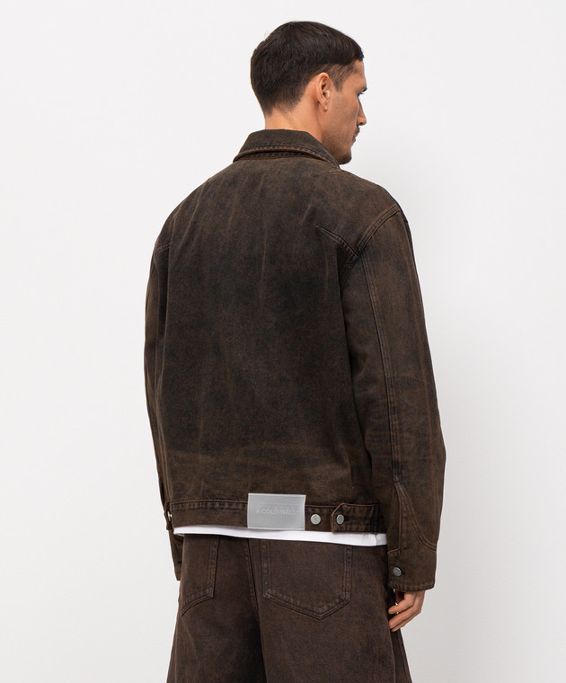 A Cold Wall Коричневая джинсовая куртка Cromer ACWMH070B изображение 4