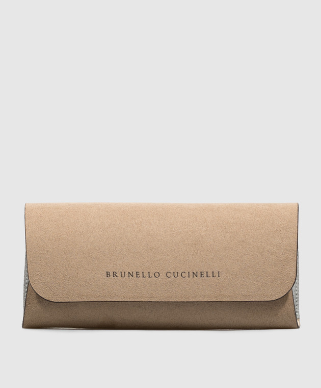 Brunello Cucinelli Бежевые очки с гравировкой логотипа MOCMULTV61 изображение 5