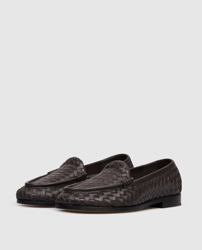 Bottega Veneta Коричневі шкіряні лофери Silenzio 867565V2ED0