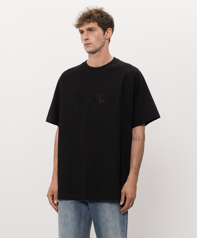 Juun.j Чорна футболка з вишивкою JC6742P315 зображення 3