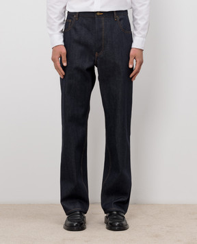 Thom Browne Темно-синие джинсы MTU345SF1101