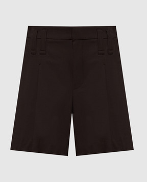 Brunello Cucinelli Коричневые шорты с шерстью M0W07P8953