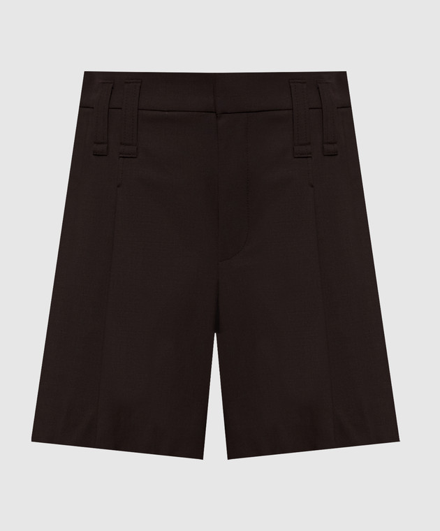 Brunello Cucinelli Коричневые шорты с шерстью M0W07P8953