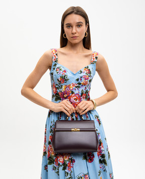 Dolce&Gabbana Фиолетовая кожаная сумка-сетчел Marlene BB7932A3G19