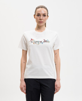 Alexander McQueen Біла футболка з брендовим логотипом 864169QZARQ
