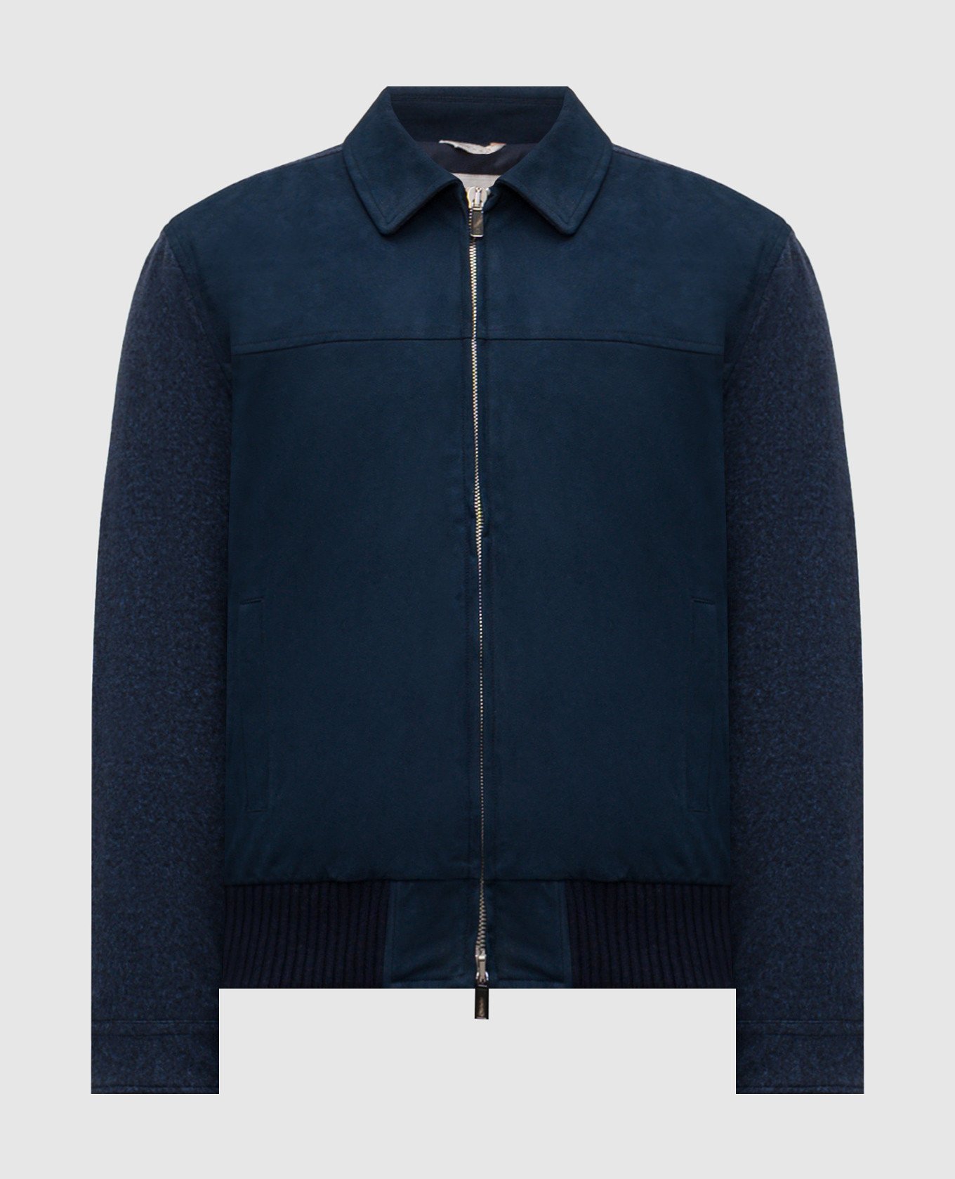 Blue jacket with wool CAPOBIANCO