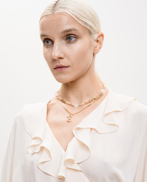 Twinset Золотистий двошаровий ланцюжок 261TA4430