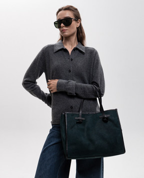 Gianni Chiarini Зелена замшева сумка-тоут Marcella BS12470TMBY
